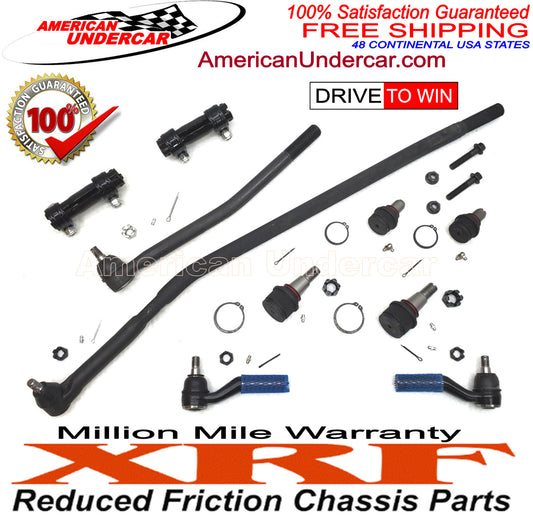 XRF Ball Joints Drag Link Tie Rod Steering Suspension Kit | 1999-2006 Ford E350 DRW
