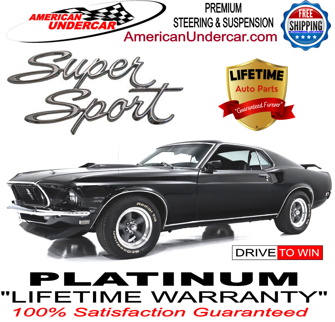 Lifetime Tie Rod Center Link Sleeve Steering Kit | 1968-1970 Buick, Chevrolet, GMC, Oldsmobile, Pontiac