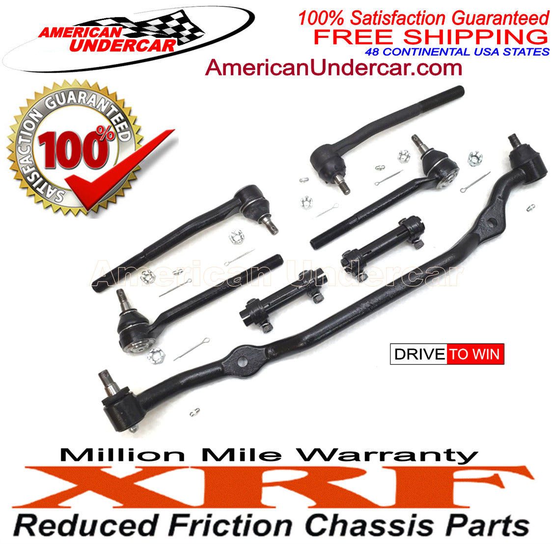 XRF Tie Rod Center Link Adjusting Sleeves Steering Kit | 1975-1981 Chevrolet, Buick, Oldsmobile, Pontiac