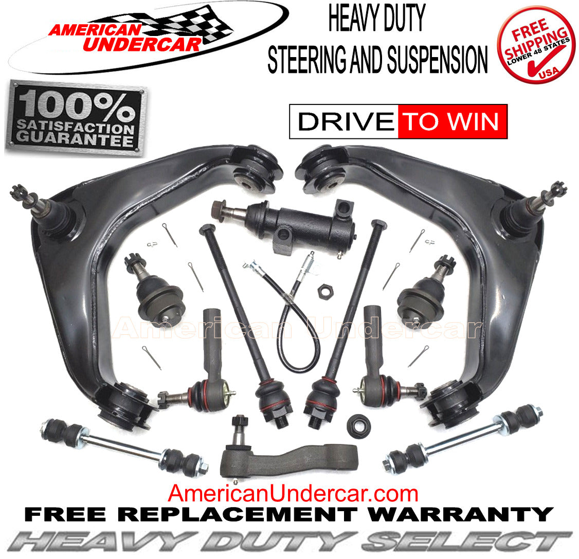 HD Ball Joint Control Arm Idler Arm Tie Rod Kit | 2001-2010 GMC Sierra, Yukon, Hummer 2WD