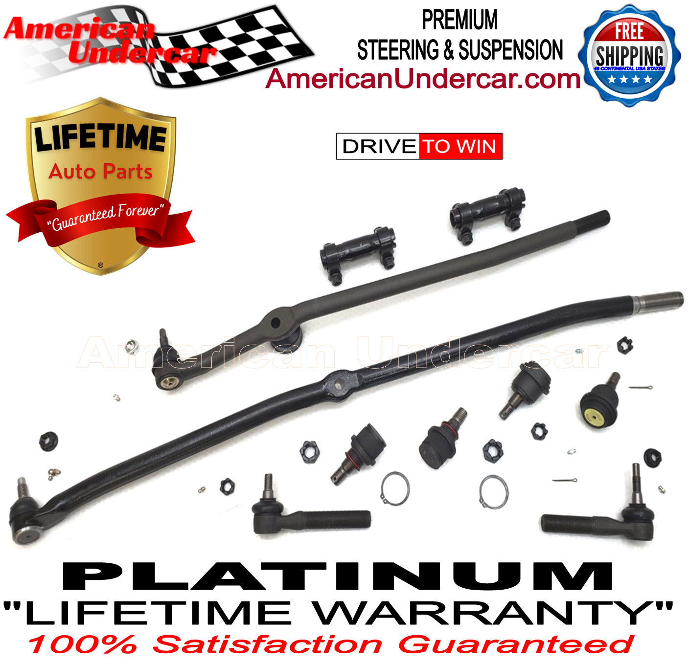 Lifetime Steering and Suspension Kit | 2000-2002 Dodge Ram 2500 3500 4x4