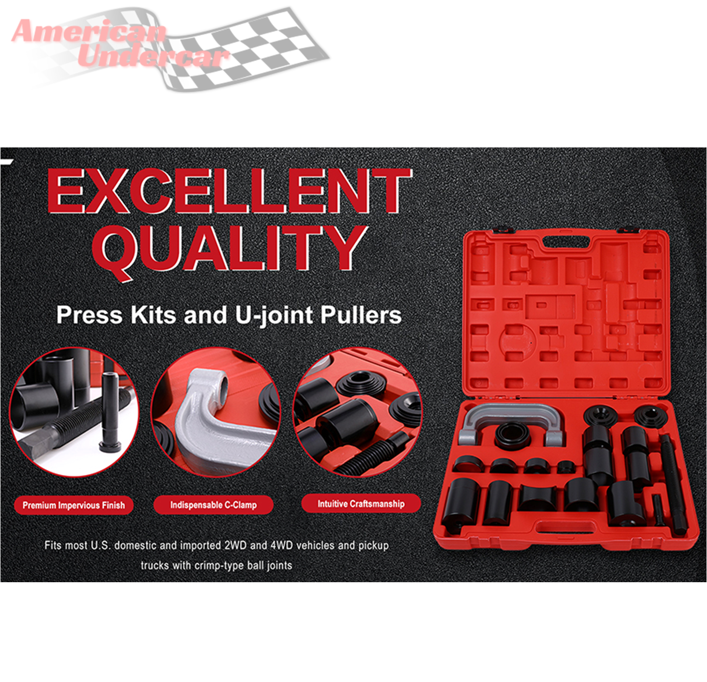 Heavy Duty Ball Joint Press & U Joint Removal Tool Kit