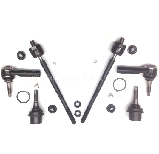 XRF Lower Ball Joints Tie Rod Ends Steering Kit | 2003-2006 Ford Expedition 4x4