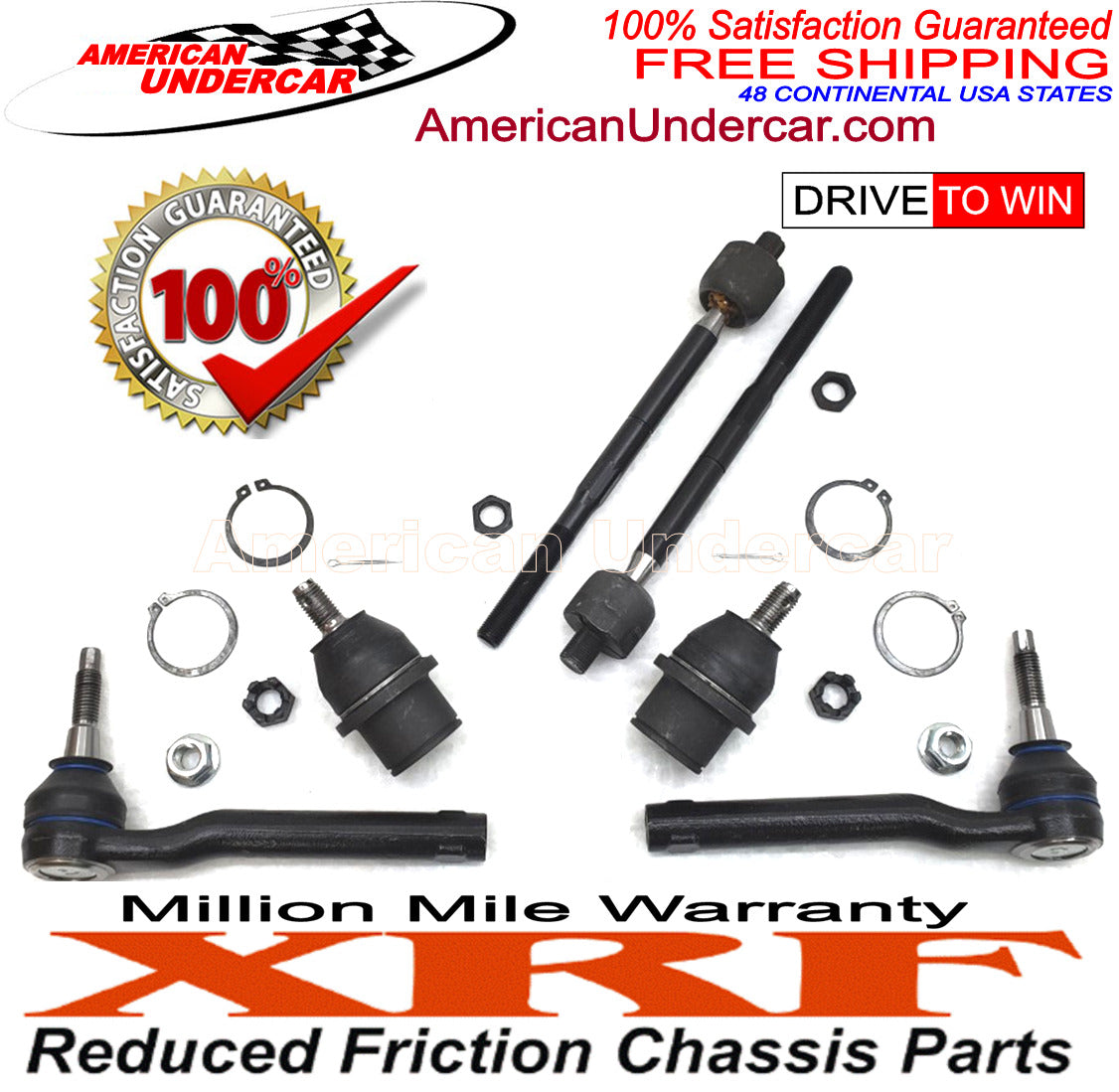 XRF Lower Ball Joints Inner Outer Tie Rod Steering Kit | 2009-2014 Ford F150 2WD & 4x4