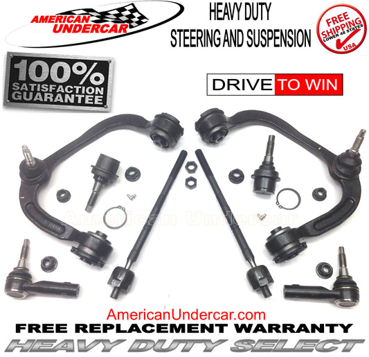 HD Ball Joints Control Arm Tie Rod Steering Kit | 2007-2017 Ford Expedition 2WD