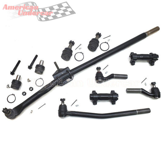 HD Ball Joints Drag Link Tie Rod Sleeve Steering Kit | 1992-2006 Ford E250 DRW