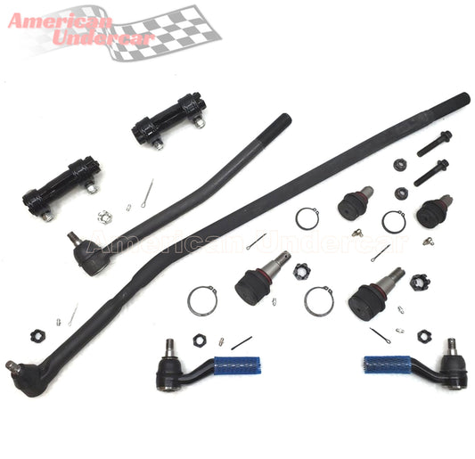 HD Ball Joints Drag Link Tie Rod Steering Suspension Kit | 1999-2006 Ford E350 SRW