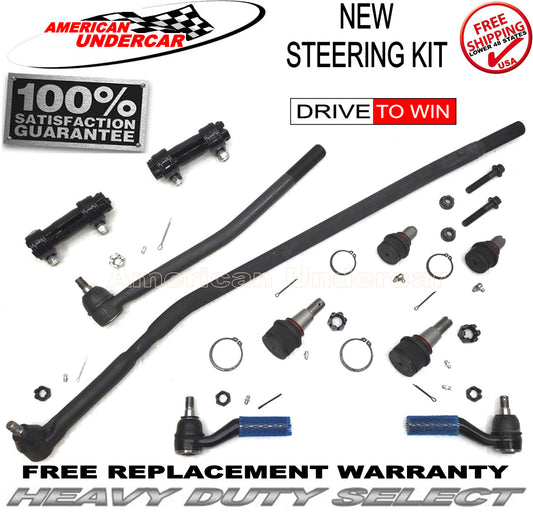 HD Ball Joints Drag Link Tie Rod Steering Suspension Kit | 2008-2019 Ford E450 SRW