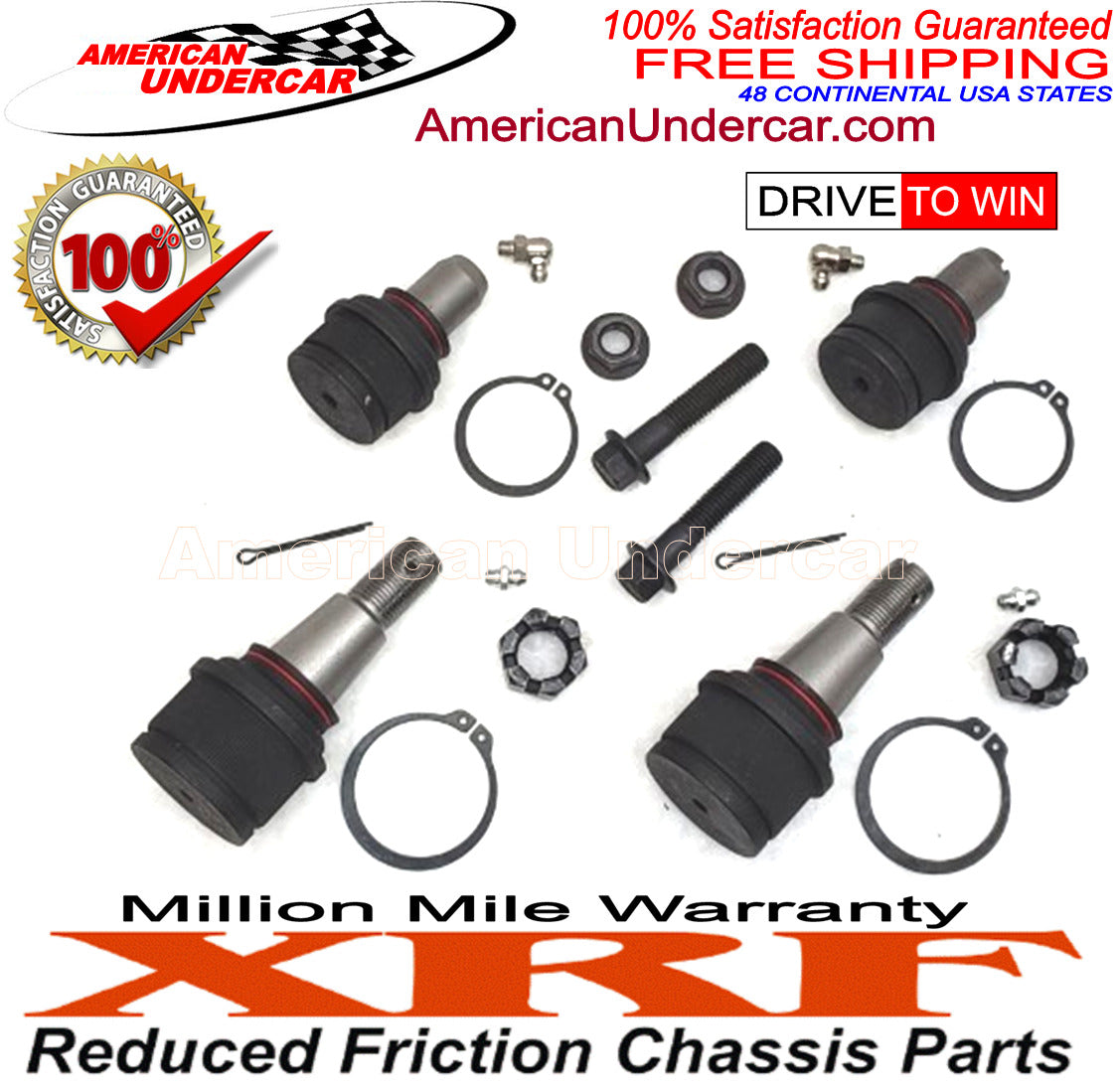 XRF Ball Joints Upper and Lower Suspension Kit | 1992-2006 Ford E250 2WD